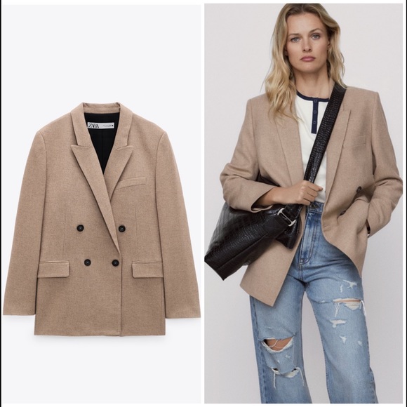 Zara Tan Blazer - Picture 3 of 16